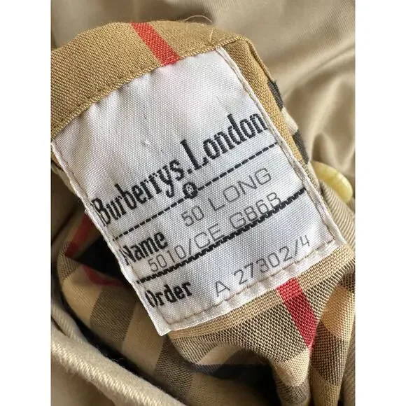 Burberrys Vintage Kensington Trench Heavy Coat Wool Inner